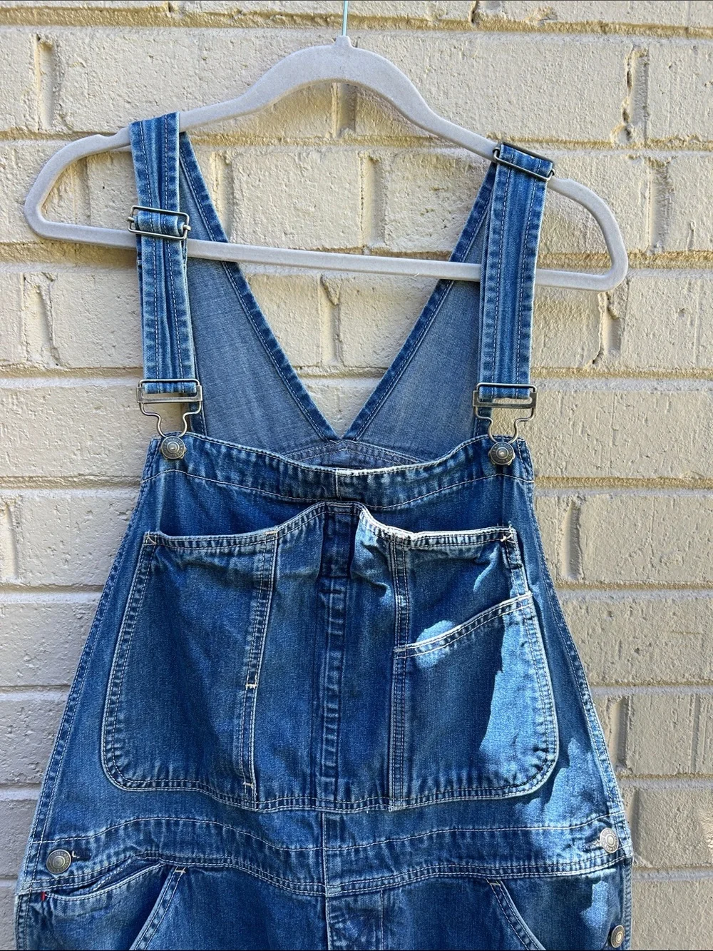 Vintage 1999 GAP Denim Overalls Large | 90s Cotton Bib Carpenter Utility Jeans - Picture 3 of 14